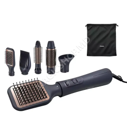 Uscător de păr-perie Philips BHA530/00, 1000W, Negru